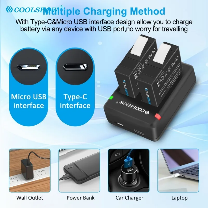 인스타 360 에이스 배터리 충전기, 액션 카메라 액세서리, 1800mAh