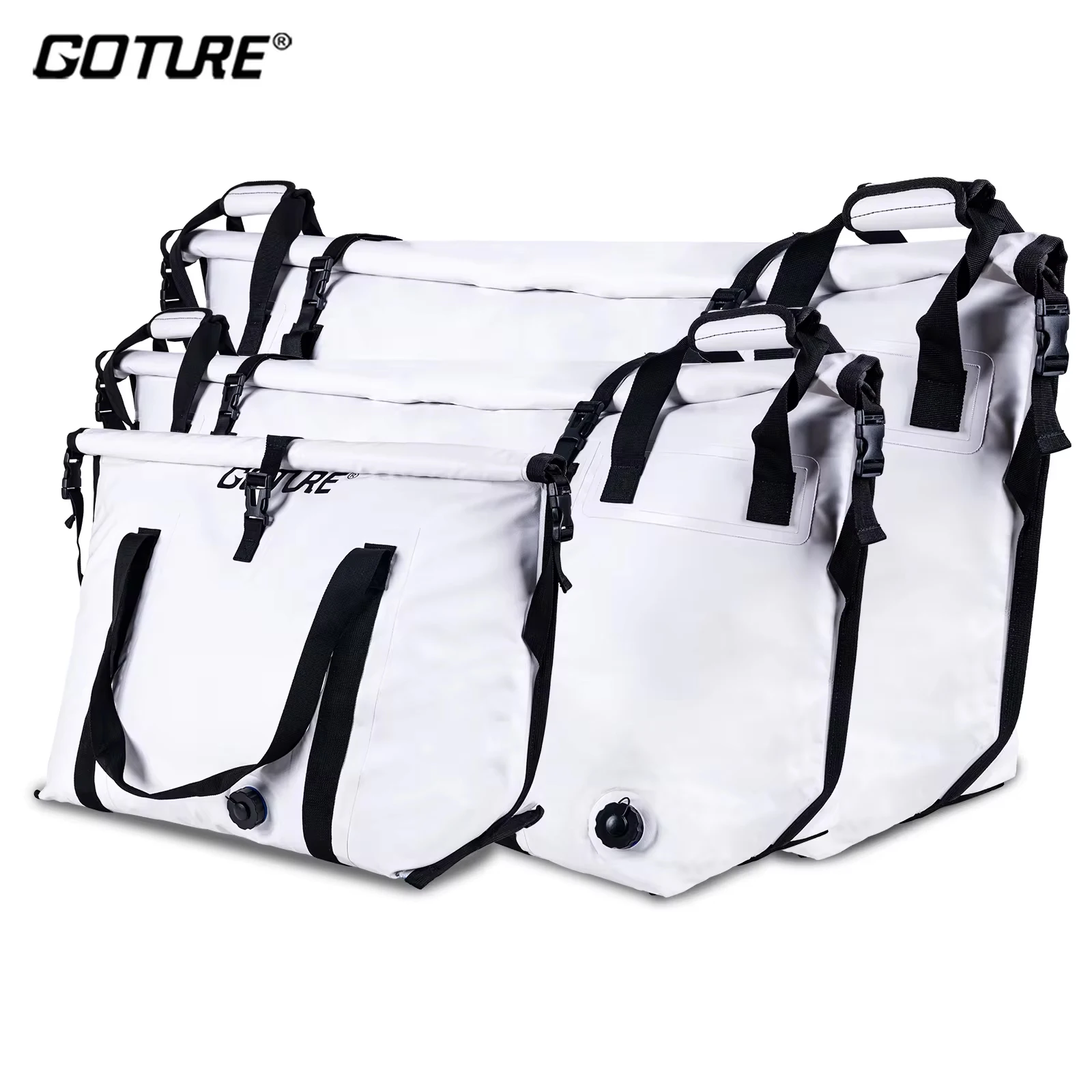 Goture Portable Multifunctional Fishing Bag EVA insulated Large Capacity Fish Cooler Bag Waterproof Freezer Bag for Boat Fishing