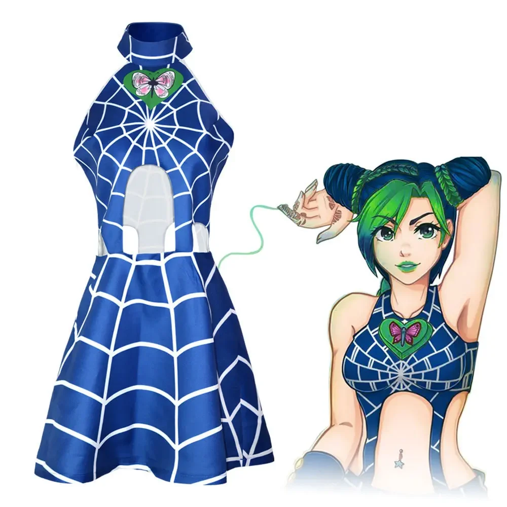 

Женское сексуальное платье для косплея Jolyne Cujoh из аниме Kujo Jotaro Jolyne, аксессуары для костюма, подарки для женского мяча