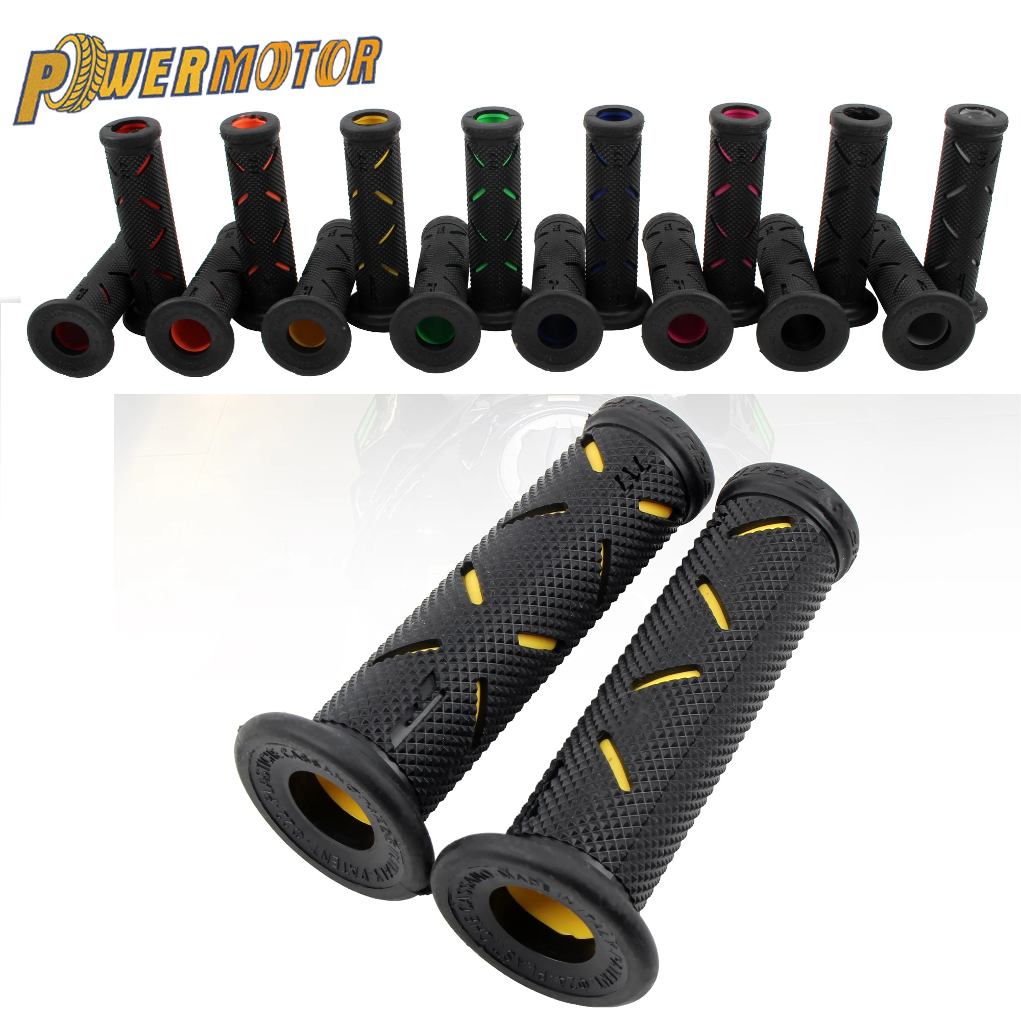 

Motorcycle Non-Slip Handlebar 22MM 7/8 Universal Motorbike Grips Rubber Moto Handles Parts For Honda Suzuki Ducati Benelli