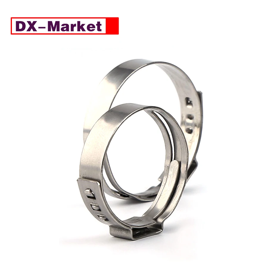 39.3mm-56mm , 304 Stainless Steel Single Ear Clamp Clips , SUS304 Clamping Band PPR Tube Clamp ,C014