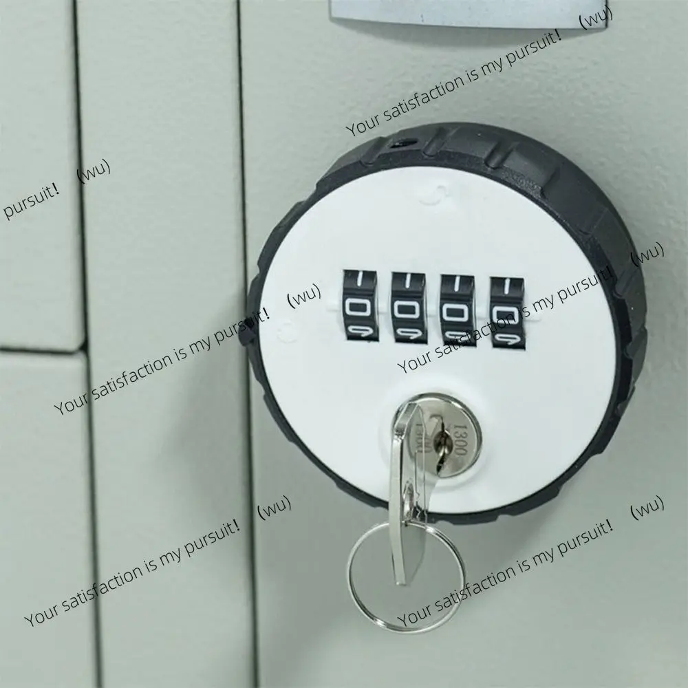 Combination Cabinet Cam Lock 4 Digital Round Padlock with Key Drawer Door Gym School Locker with Key Reset Security
