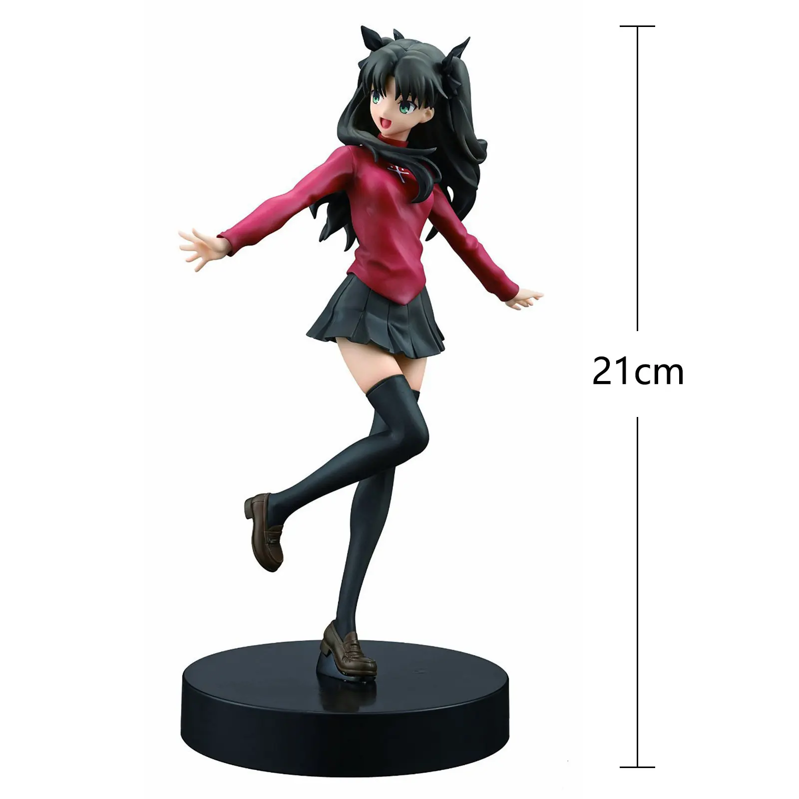 FGO Anime Figure Tohsaka Rin action figures Looking back posture Tohsaka Rin Figurine PVC model Adult ornament Statue gifts 21cm
