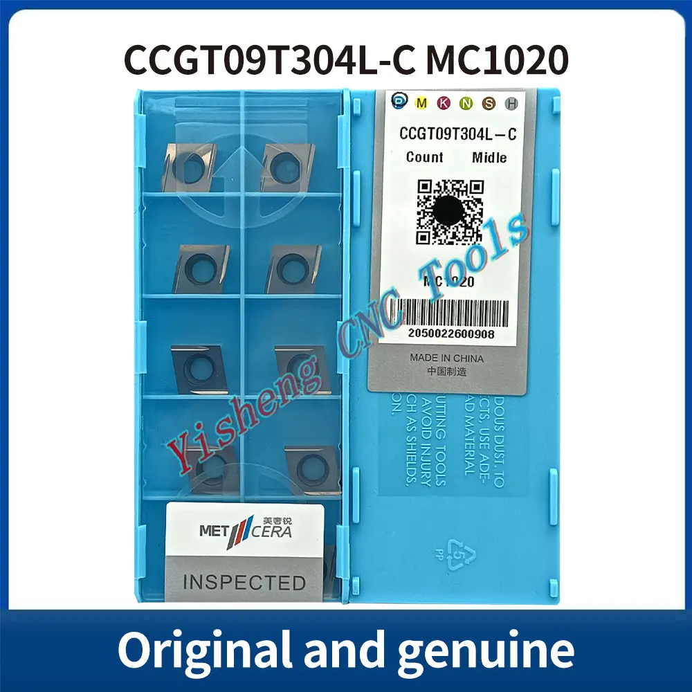 METCERA Utensili da taglio CCGT060204R-C CCGT09T302L-C CCGT09T302R-C CCGT09T304L-C CCGT09T304R-C MC1020 Inserti in metallo duro CNC