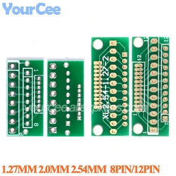 20pcs/2pcs 1.27MM 2.0MM 2.54MM 8Pin 12Pin 8P 12P Adapter Board Plate for Wireless Modules Three Rows of 24/36 Holes