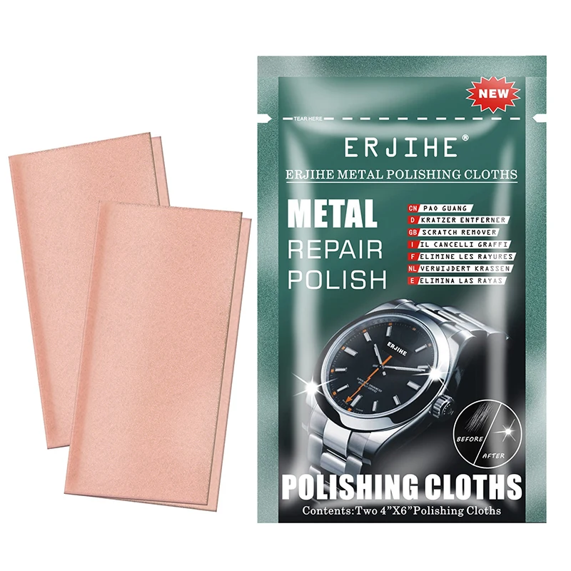 5 panni per lucidatura dei metalli di alta qualità per gioielli, orologi, forniture per la riparazione dei graffi, set di riparazione dei graffi in metallo