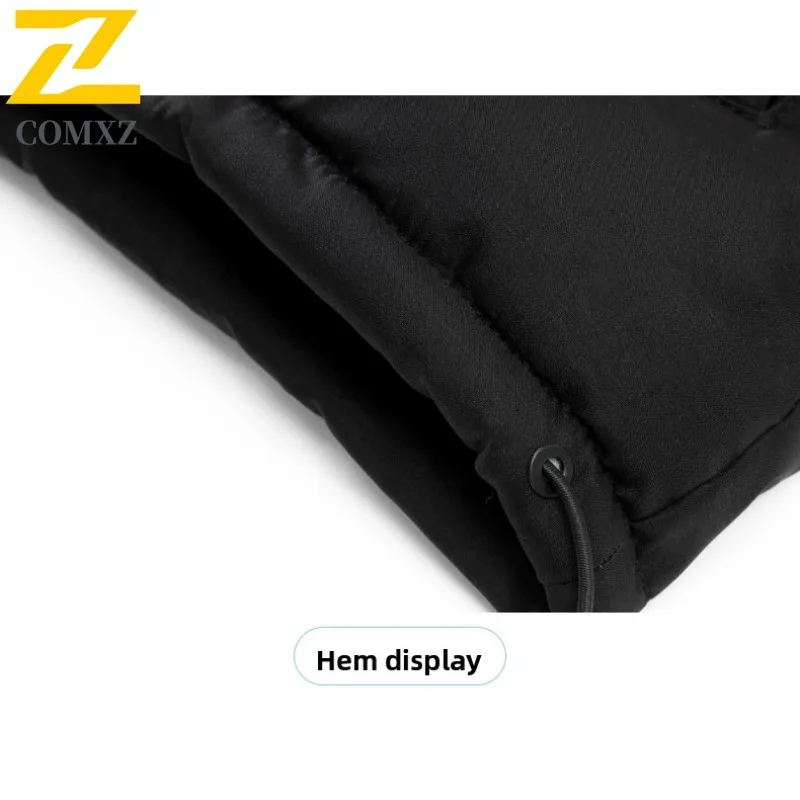 COMXZ 2025 Autumn Winter Plus Size Mens Cotton Jacket M-8XL Hooded Two Piece Style Fleece Lined Coat Long sleeve windbreaker