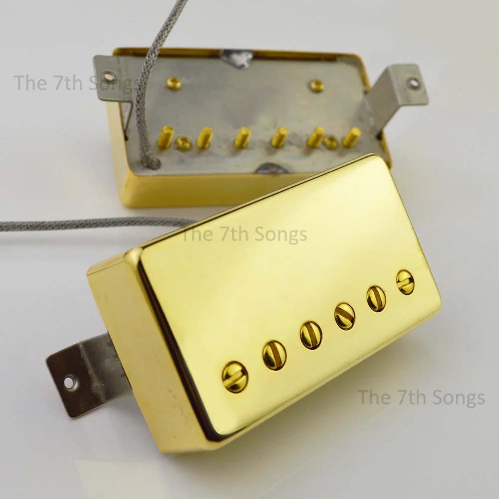Pastilla Humbucker Alnico 4 PAF IV Estilo G Edición Coleccionista 1959 para Guitarra Eléctrica LP, Espaciado de 49.2mm, Cable de 2 Conductores, Dorada