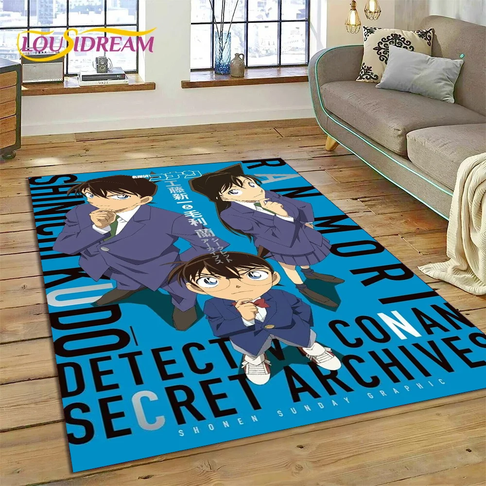 Anime Detective Conan Cartoon Rug Carpet for Living Room Bedroom Home Decor,Floor Mat Non-slip Decoration for Sofa Doormat Gift