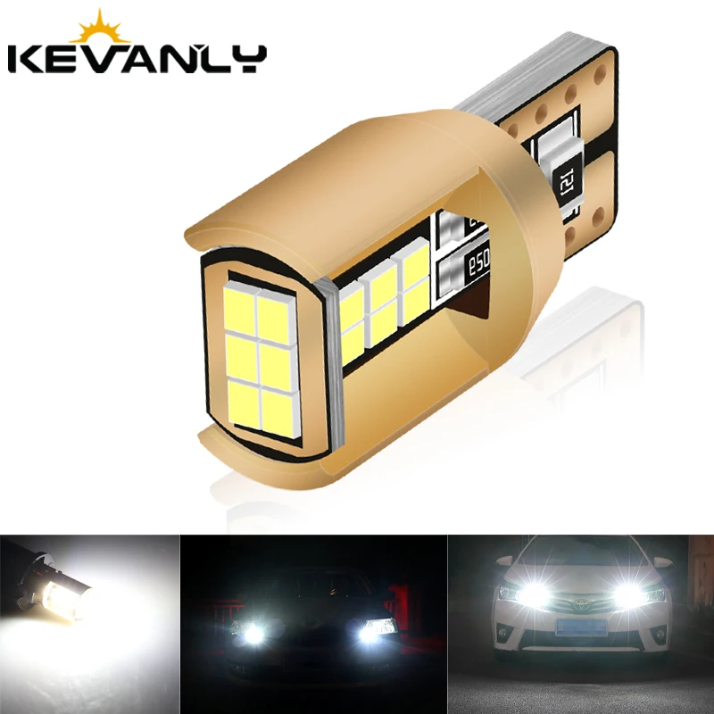 

2PCS T10 W5W LED Bulbs Canbus Car Interior Reading Light 12V Super Bright License Plate Lamp 18SMD DRL Daytime Running Lights