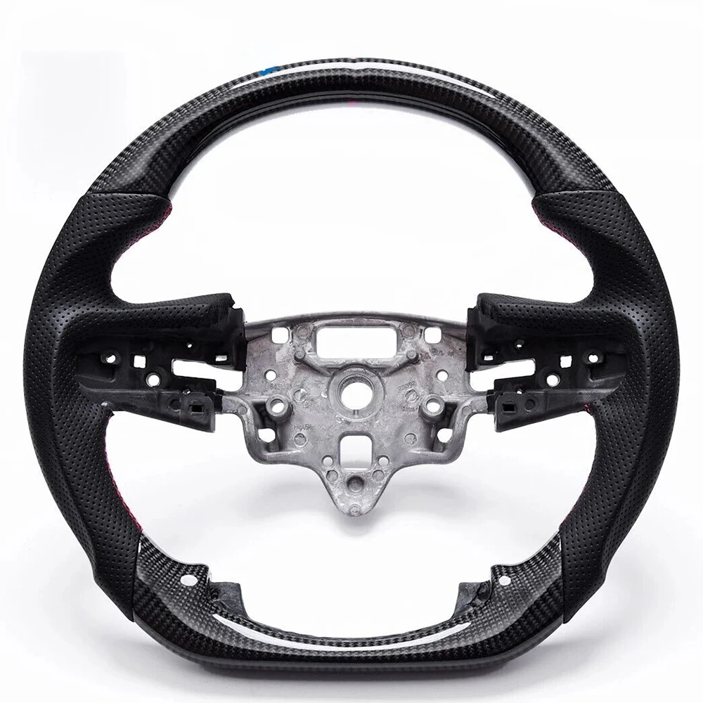 Real Carbon Fiber Perforated Leather Steering Wheel For 2019-2022 Chevrolet Silverado 1500 with Heated 100% tested well