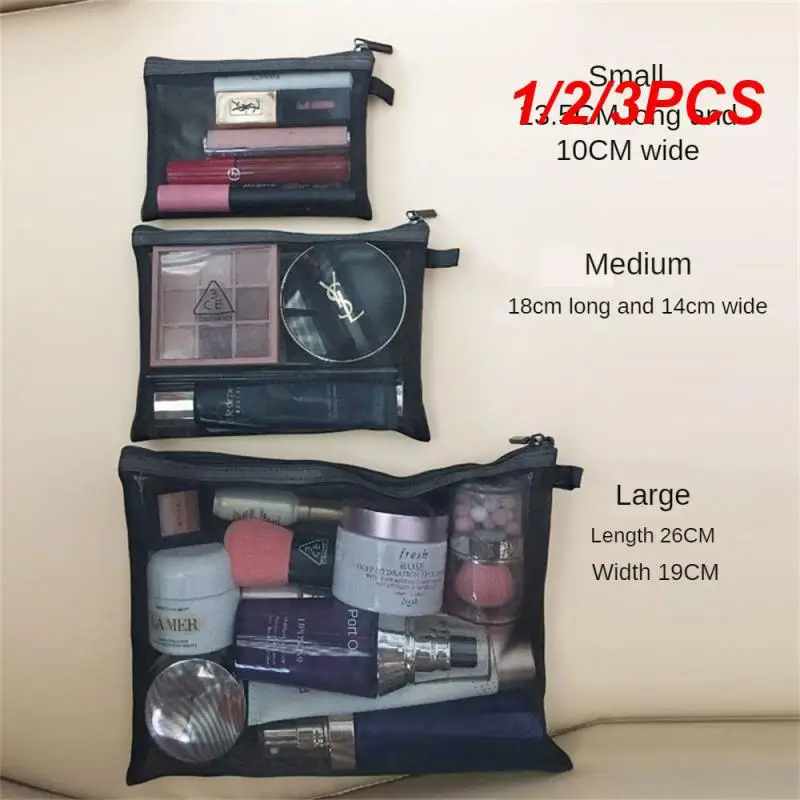 1/2/3PCS Storage Bag Feel Comfortable Net Weight 10g Travel Makeup Bag Travel Wash Bag Good-looking Polyester  Nylon