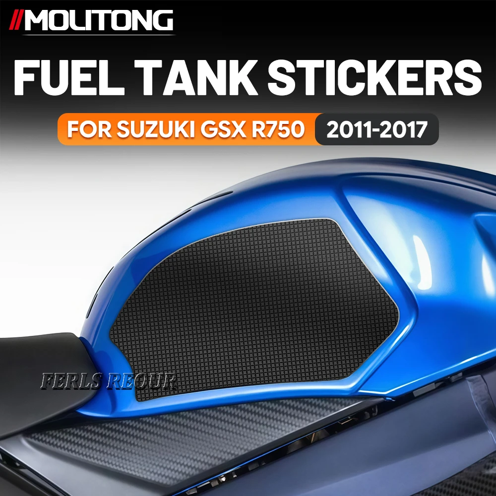

For SUZUKI GSX R600 2011-2016 Motorcycle Body Protector Rubber Black Tank Pad Anti Slip Anti Scratch Gas Fuel Tank Sticker