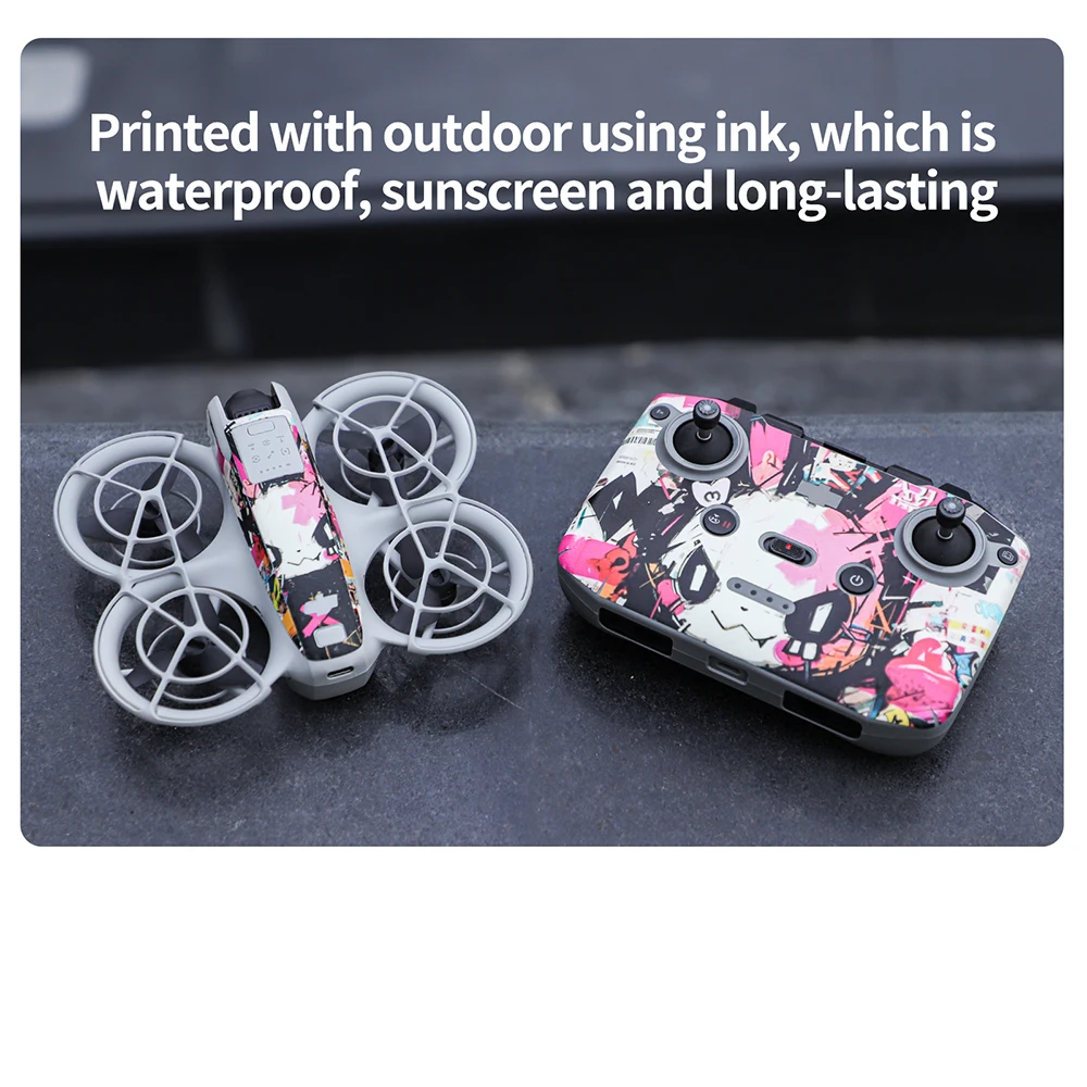 Wtohoby Drone Accessories Stickers for DJI NEO Drone + Control Protective Film Decals Decorative Sticker Quadcopters Accessories