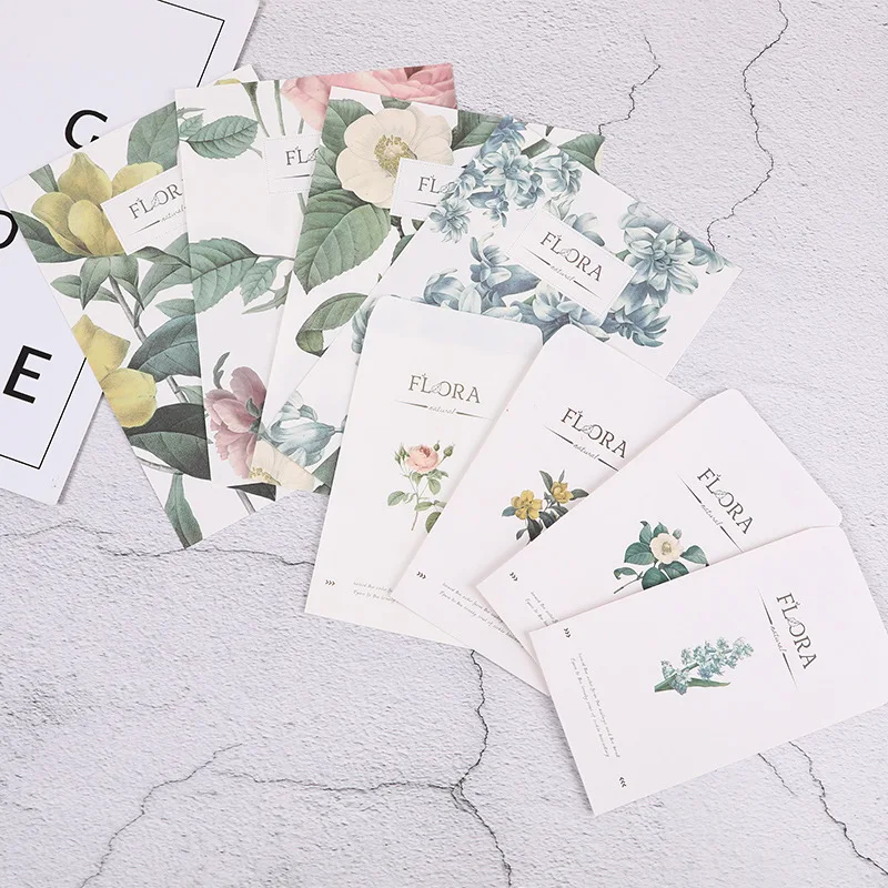 

Floral Minimalist Instagram-Style Envelopes, Stationery, Greeting Cards, and Retro Holiday Cards for Teachers and Friends