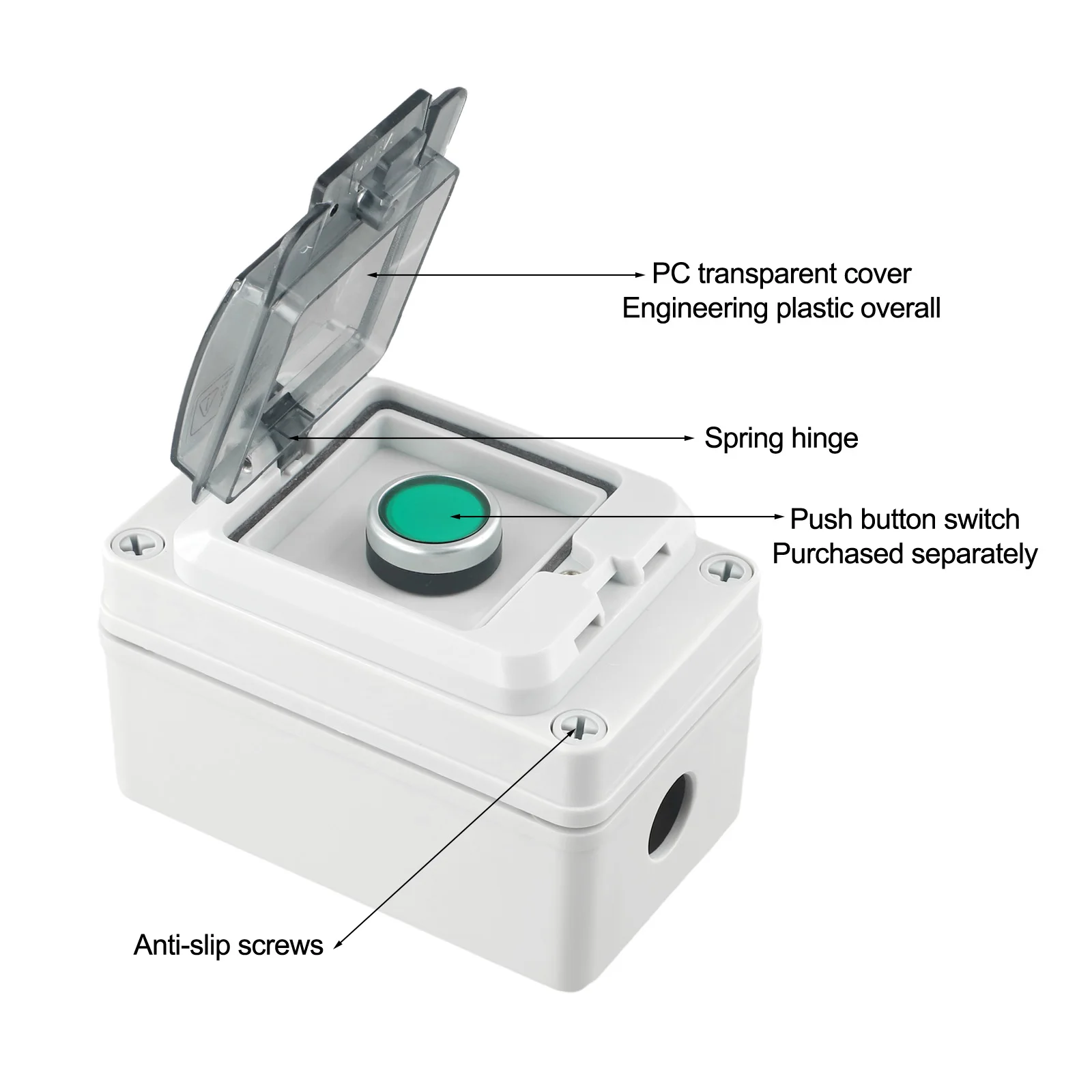 ABS Enclosure IP66 Switch Contact Resistance 50m High IP Protection Rating Rust Resistant Material For Construction Sites