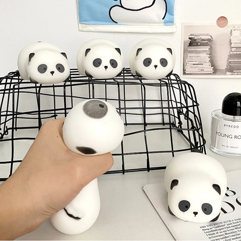 Cartoon Niedlichen Panda Weiche Prise Stress Relief Spielzeug TPR Kawaii Rebound Zappeln Spielzeug Spaß Erwachsene Kinder Dekompression Vent Spielzeug Geschenk