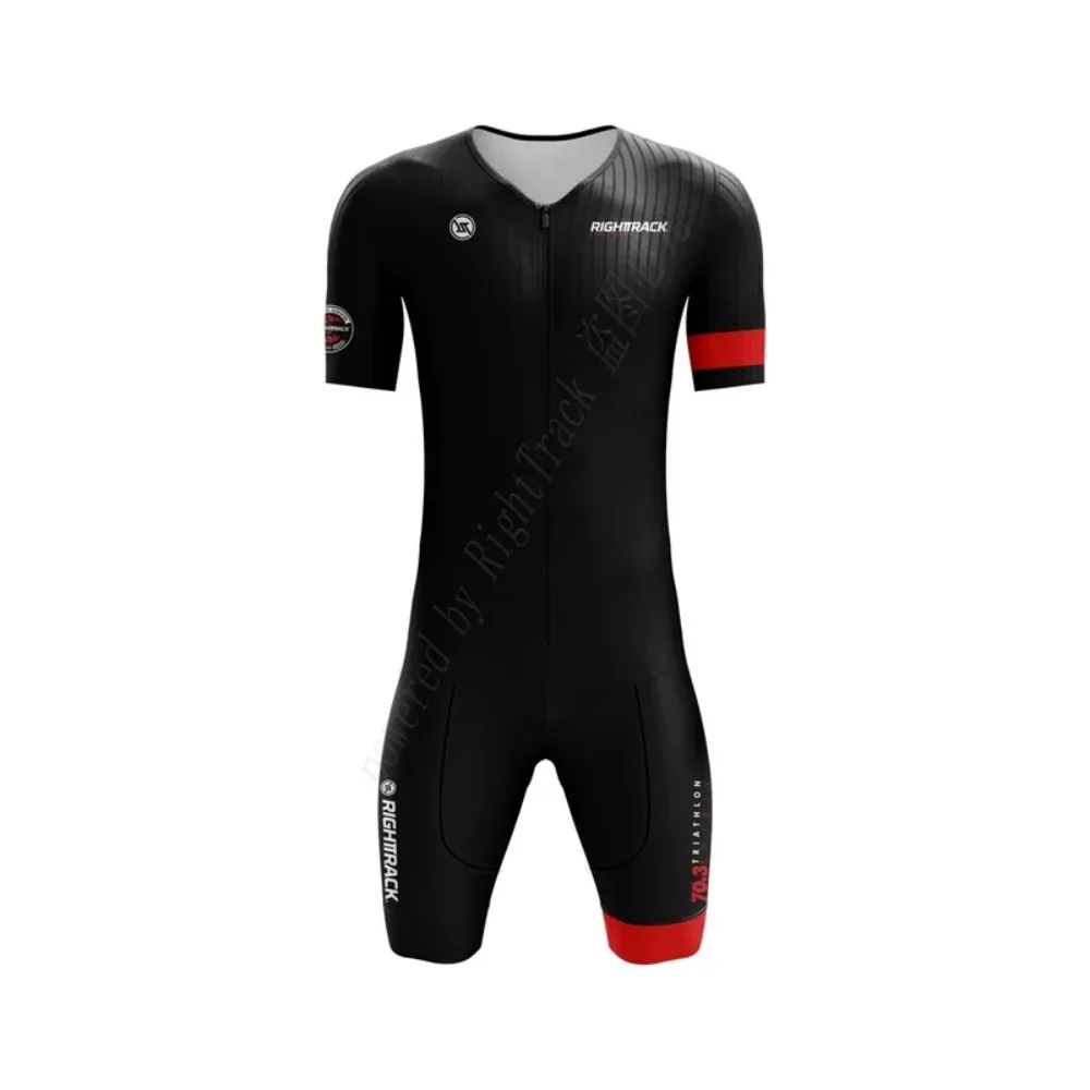 Heißer Verkauf Righttrack Sport Triathlon Skinsuit männer Kurzarm Overall Schwimmen Laufen Radfahren Kleidung Tri Anzug Overall – Detail 10