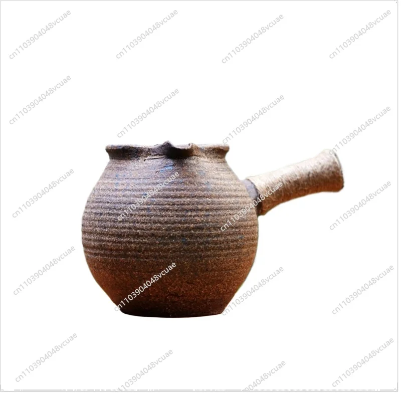 

For Coarse Pottery Roasted Tea Pot, Earthenware Handmade Tea Set, Vintage Wood Fired Boiled Tea