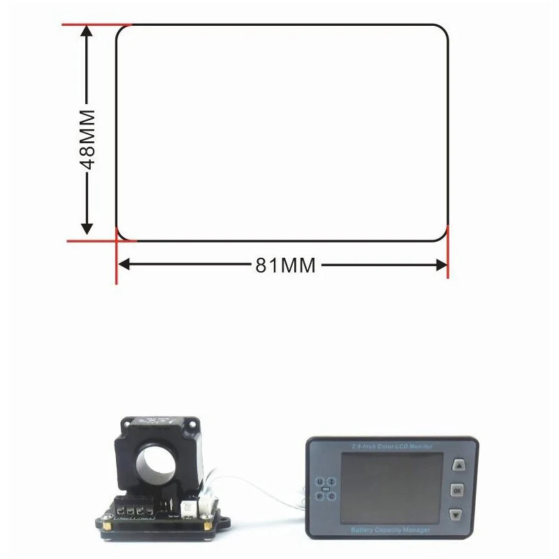 Battery Monitor Hall Coulomb Meter DC 100A 200A 500A Lifepo4 lead-acid Li-ion lithium capacity power display 12V 24V 36V 48V 60V