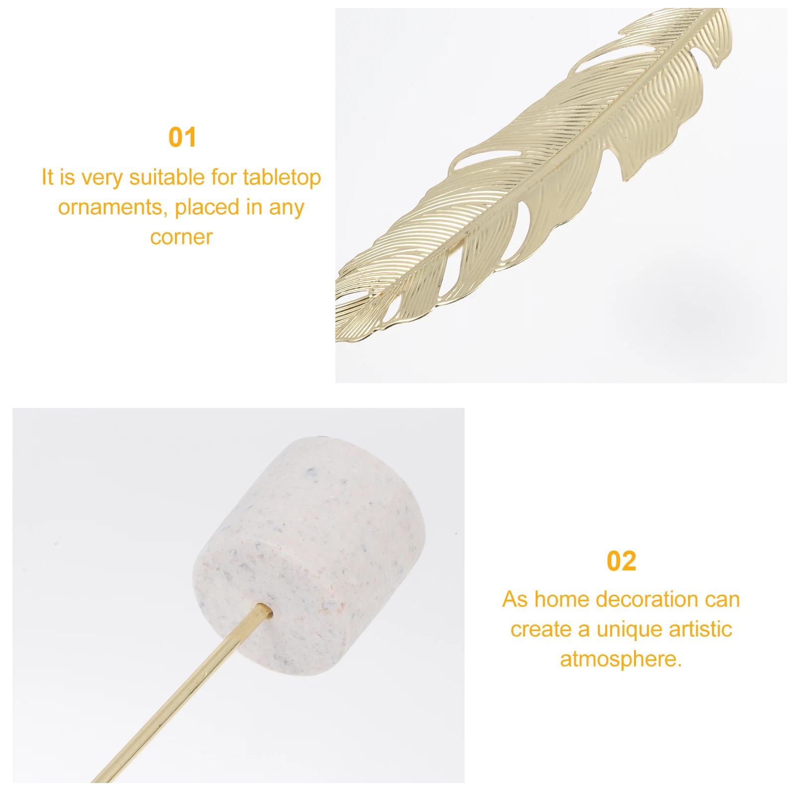 

1Pcs Iron Desktop Ornament Wood Base Home Office Living Room Decoration Art Craft Iron Adornment