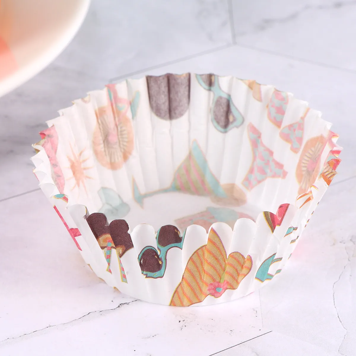 300Pcs Cupcake Wrappers Paper Cake Cups Oil-Proof Heat Resistant Non-Stick Water Resistant Vintage Chic Wedding Shower
