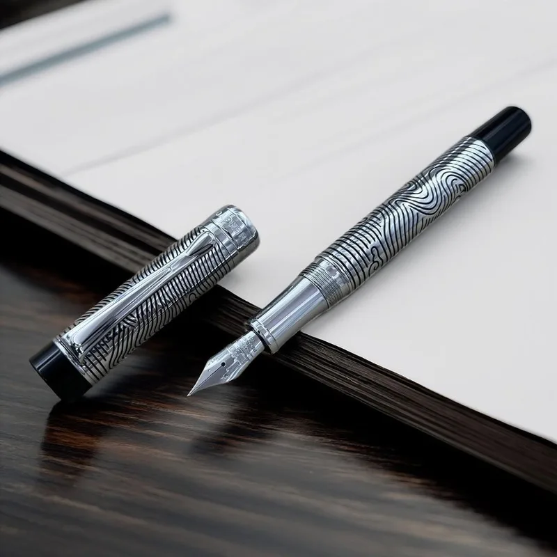 Penchen Advanced Brass Fountain Pen Office Student Handwriting Practice Universal Ink Pen with High Aesthetic Value Stationery