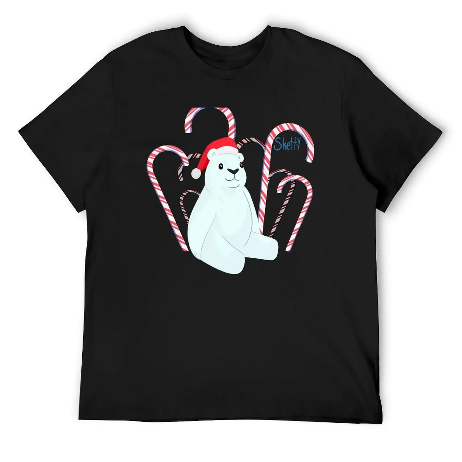 

Candy Cane Bear T-Shirt quick-drying graphic t shirts black t-shirts for men