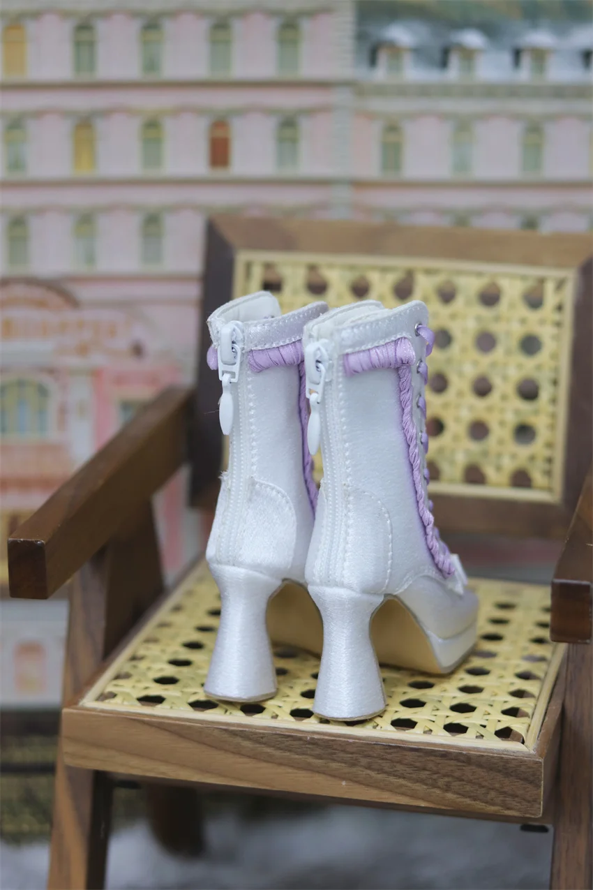 BJD/sd Doll Shoes 1/3 female multi-colored lace-up high-heeled ankle boots BJD Doll Accessories