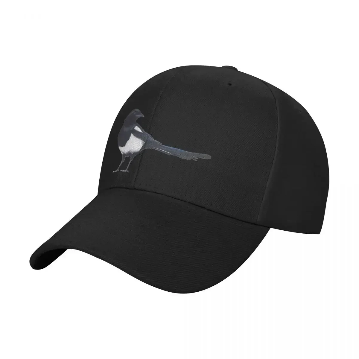 New Black-billed magpie - charcoal drawing Baseball Cap Funny hats fishing caps man Baseball Men Women's