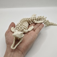 Mosasaurus Skeleton Aquarium Decoration, Large Dinosaur Bone Replica with Fins for Fish Tank.