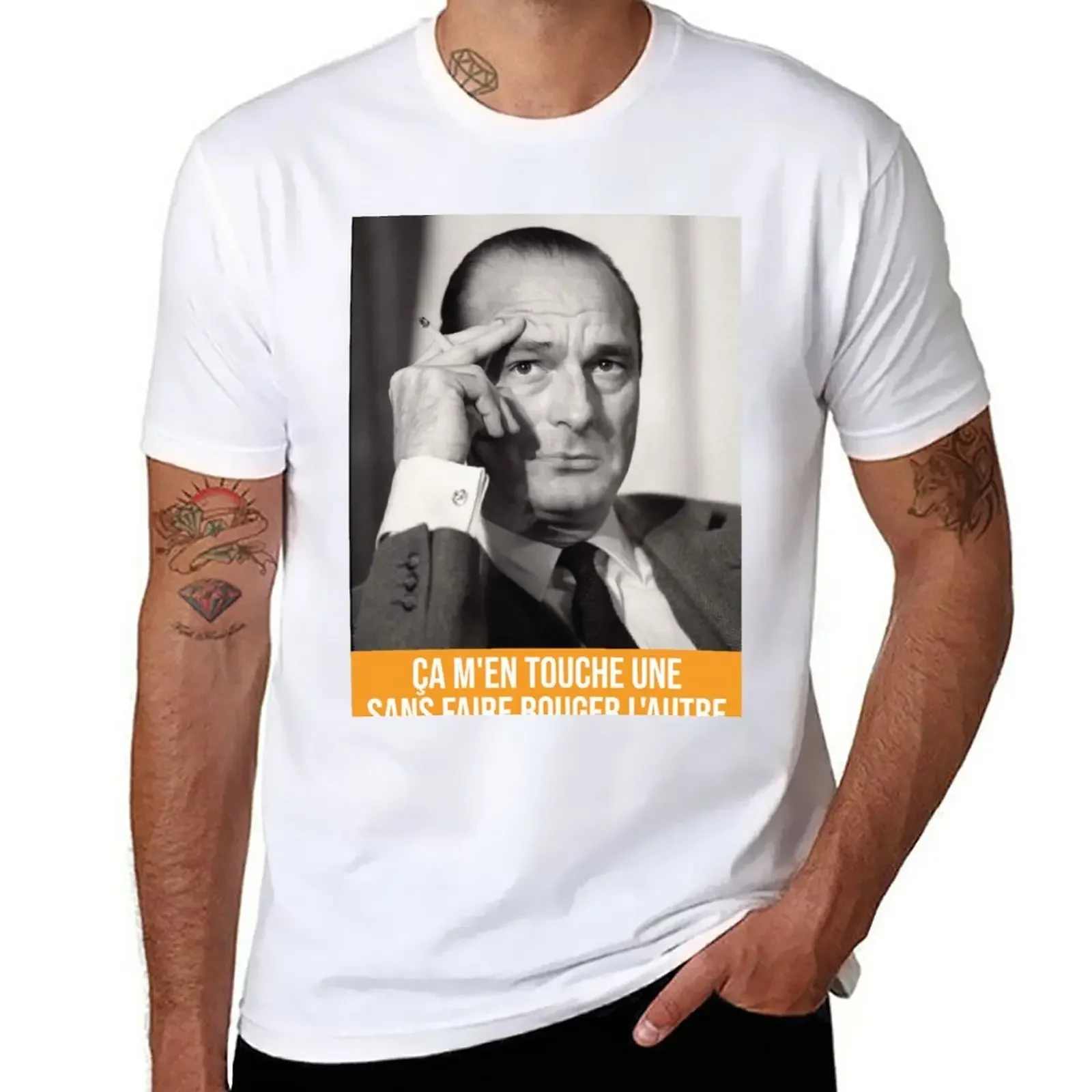 it touches me one ... - Jacques Chirac T-Shirt sublime vintage Blouse men clothes