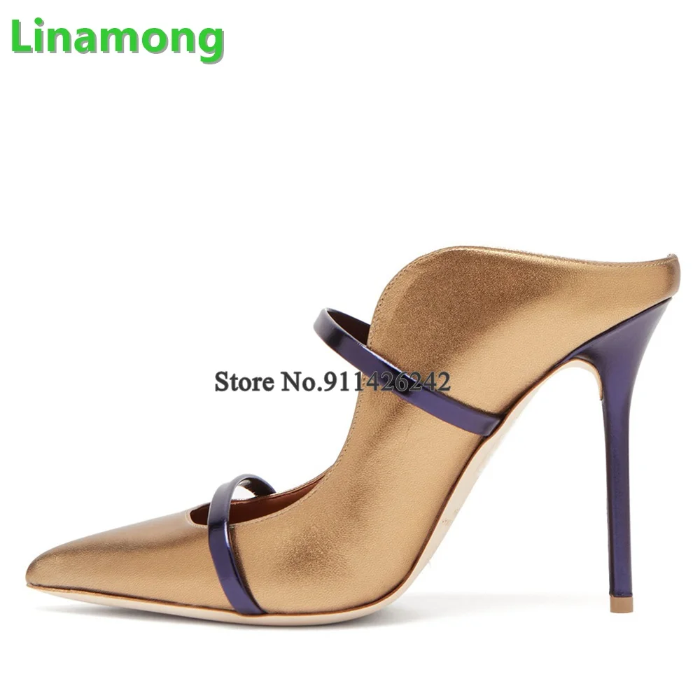 Slik And Satin Fabric Slingback Pumps For Female Women Thin High Heel Pointed Toe Size 34-46 Fashion Solid Elegant Mules Shoes