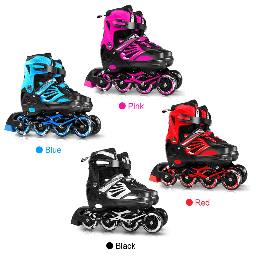 Adjustable Illuminating Inline Skates with Light Up Wheels for Kids and Youth Girls Boys Inline Skates