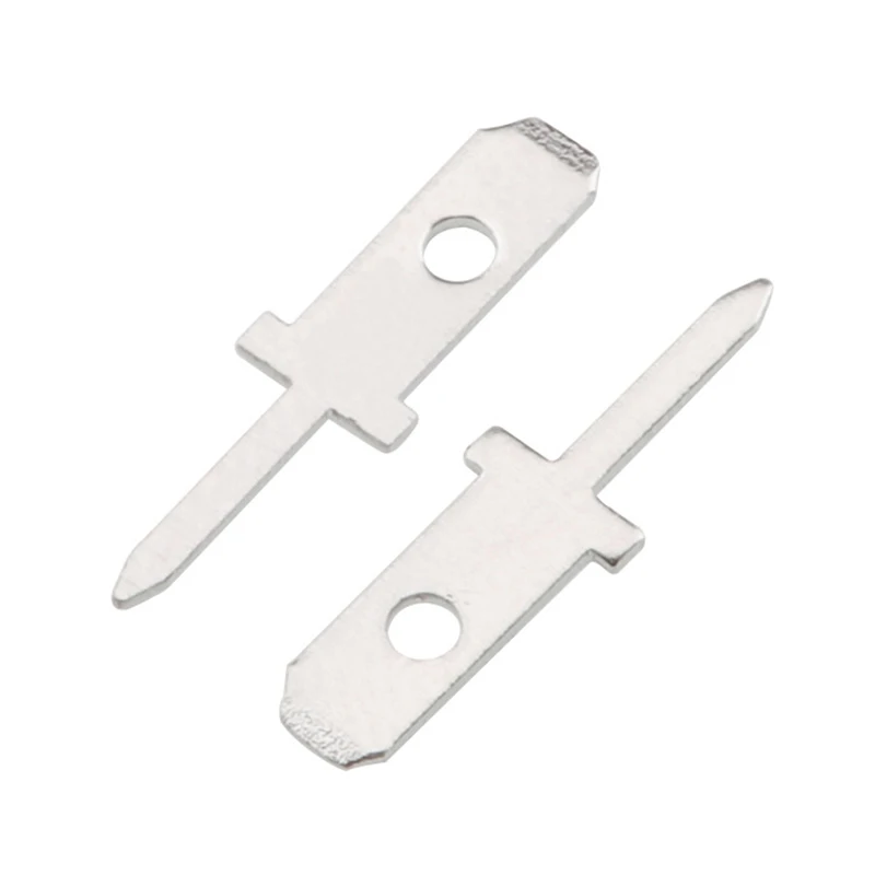 50 Stück 2,8 Einsätze Stecker Federklemme PCB Lötösendicke 0,8 mm Ein Beine, PCB-Schweißblatt