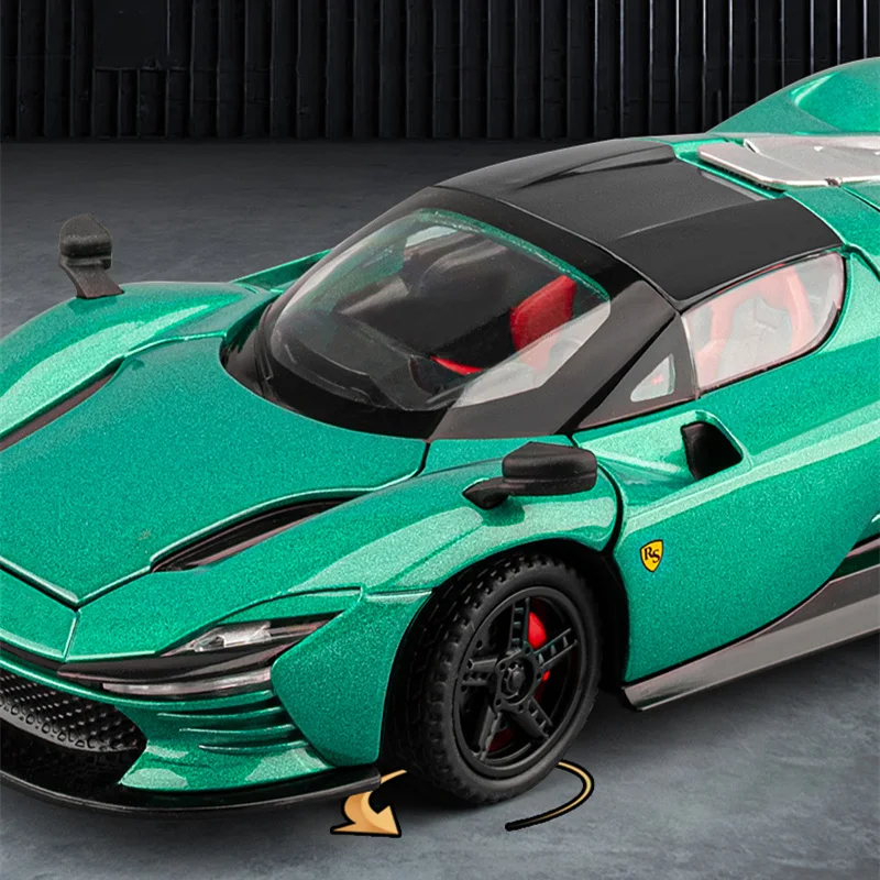1:32 SP3 Daytona Alloy Sports Car Model Diecasts Metal Track Racing Vehicles Car Model Sound and Light Simulation Kids Toys Gift
