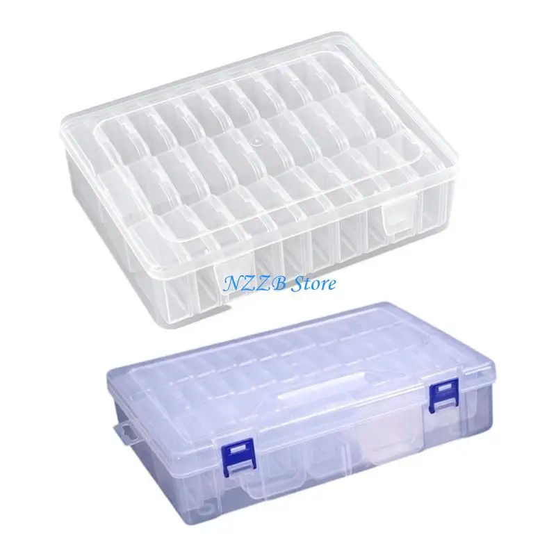 

T21F Sturdy Stackable Plastic Jewelry Storage Boxes 30 and 45 Sections Clear Bead Container