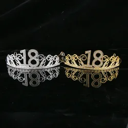 18th Birthday Queen Princess Crown Decorations Party Crown for Women Happy Birthday Headband Wedding Headwear Hair Decor