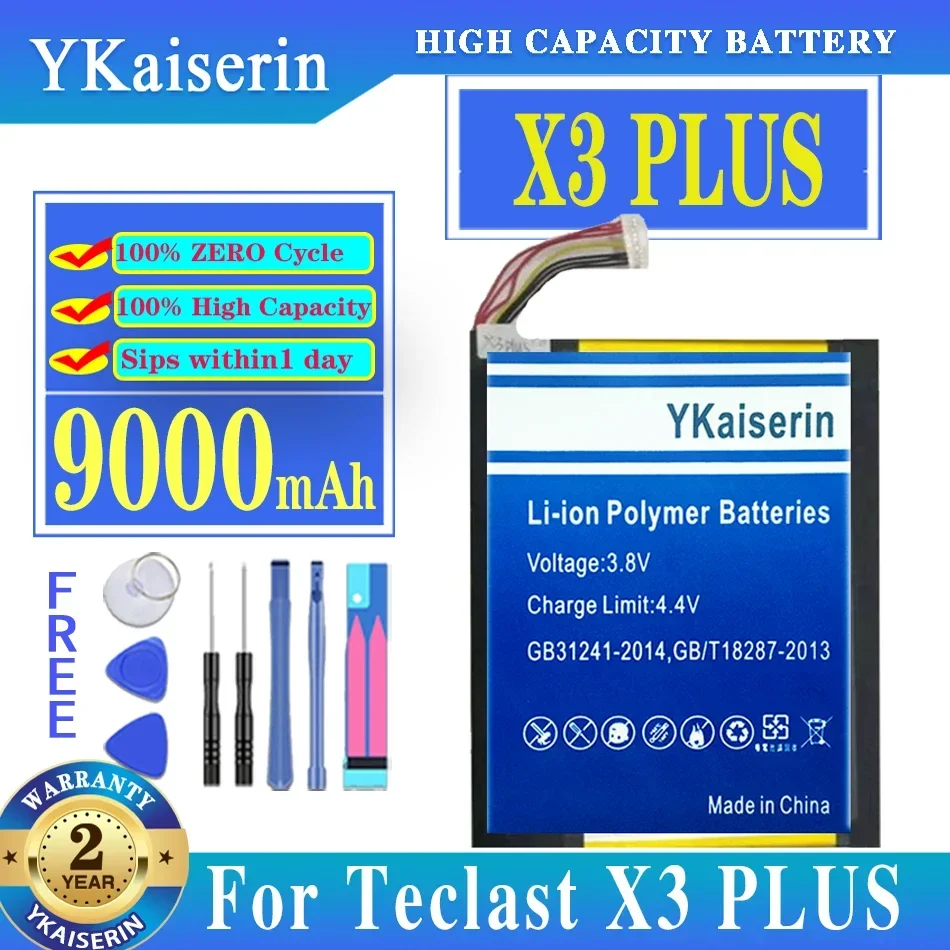 

YKaiserin 9000mAh X3 PLUS 7line 9line Battery for Teclast X3PLUS 7 9 Wire Notebook Accumulator Batteria