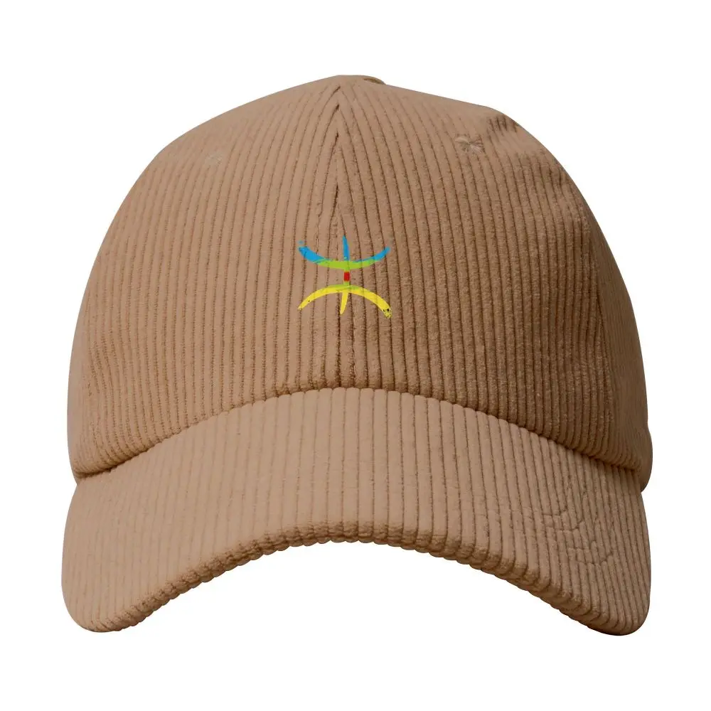 Kabyle Amazigh Flag Print Hat Adjustable Retro Corduroy Baseball Cap Fashionable All Seasons Casual Dad Hat Gift for Men Women