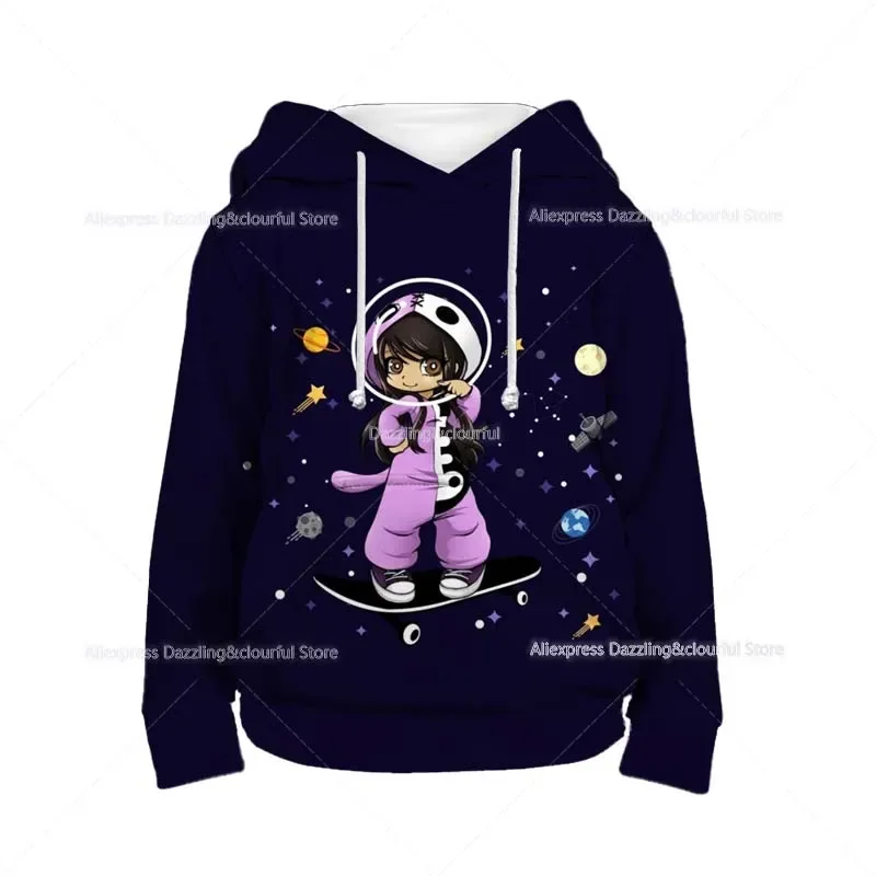 Boys Girls Aphmau 3D Print Hoodies Toddler Children Cute Cartoon Sweatshirts Spring Kids Anime Pullovers Streetwear Tops Clothes