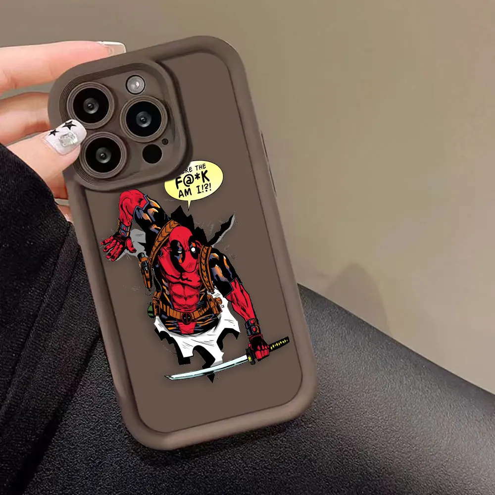 Marvel Fuuny Deadpool Phone Case Cover For Apple iPhone 16 16PRO MAX 16PLUS 15 14 13 12 PRO MAX PLUS MINI