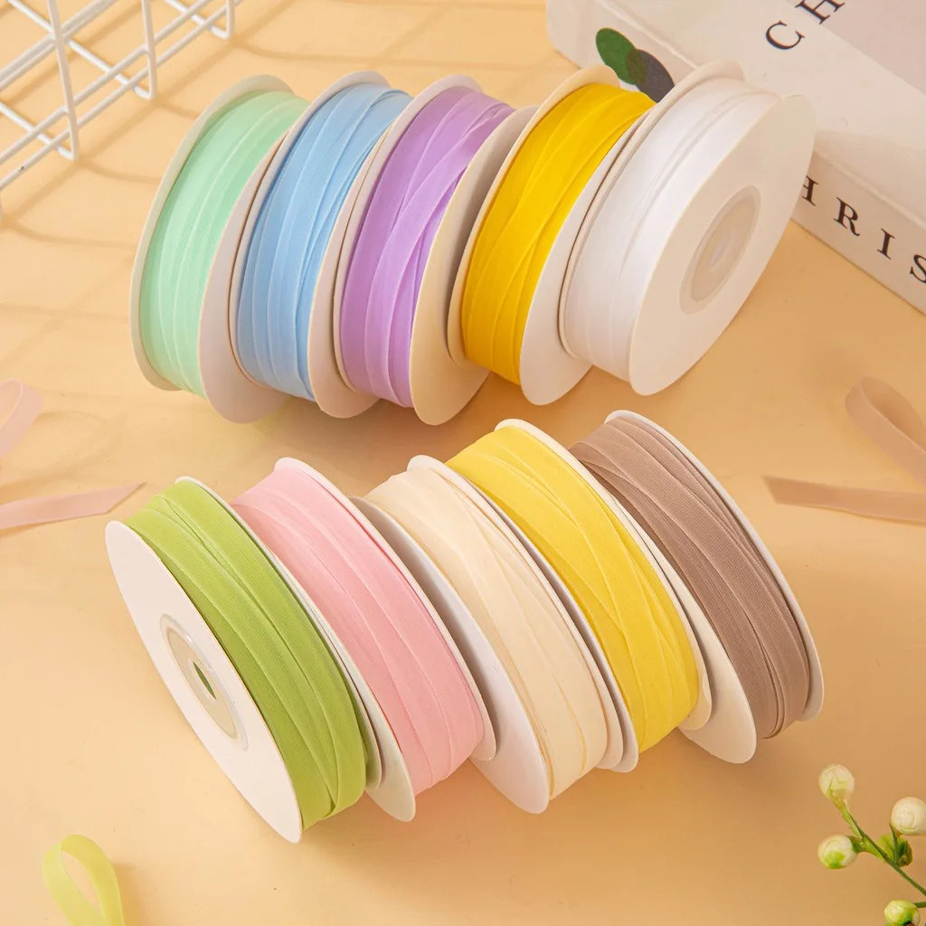 6mm Ribbon Smooth Organza Ribbon Gift Wrapping Ribbon Polyester For Apparel Decoration Shoe Decoration Gift Box Wrapping