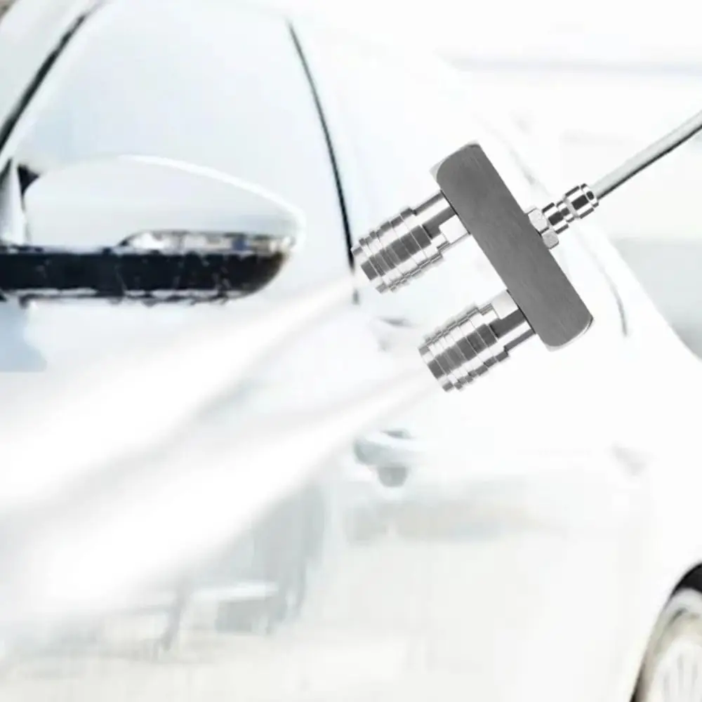 

Stainless Steel Pressure Washer Tip Quick Connector 4000 PSI Power Washer Nozzle 2-in-1 Design High-Power