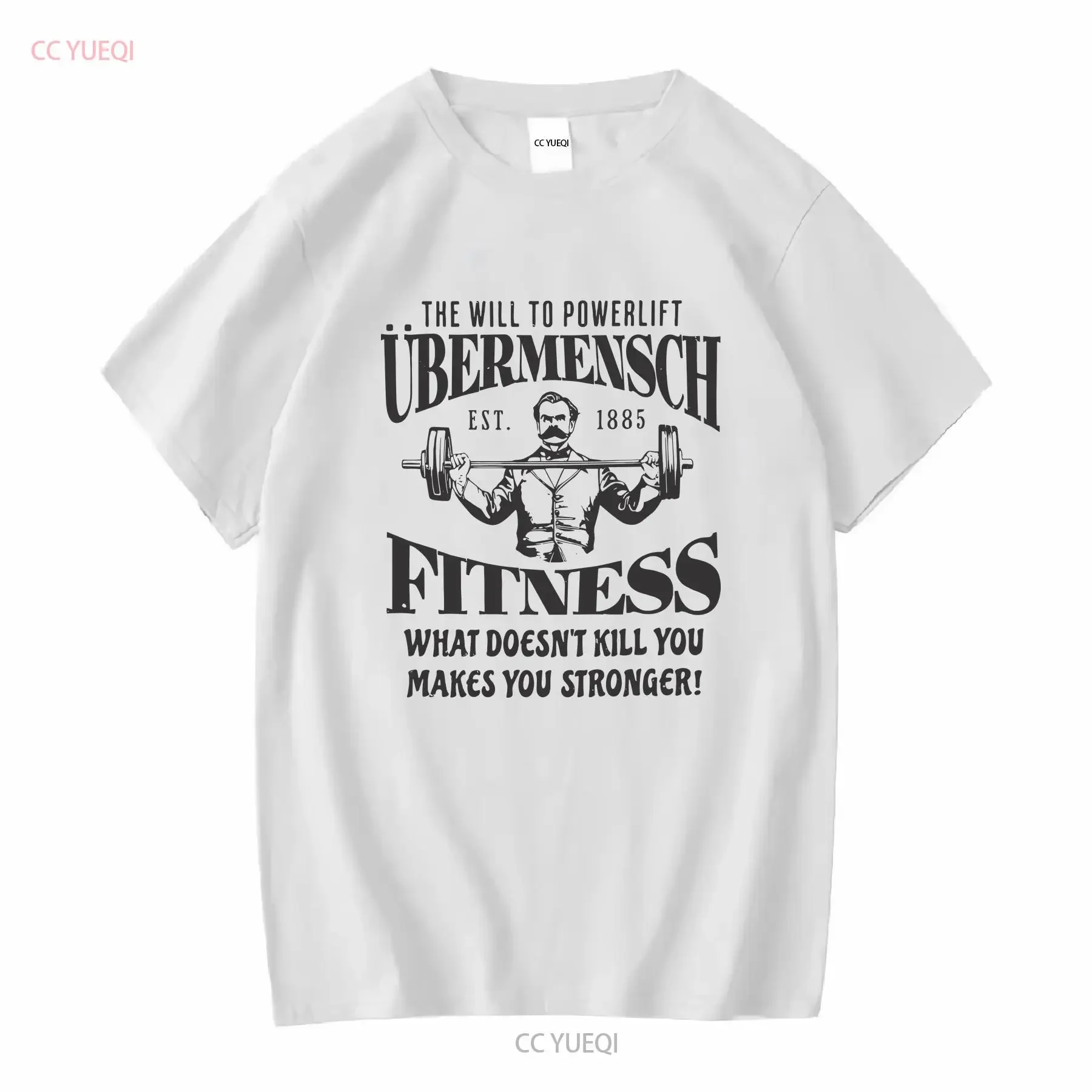 Nietzsche housse de pompe de gymnastique t-shirt philosophie Vintage travail levage haltérophilie formateur vintage lavé unisexe polyvalent
