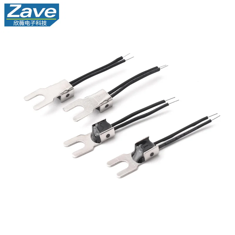 U-Type Temperature Sensor, NTC Thermistor 10K (B-Value 3950), Wire Length 25mm, Accuracy 1%