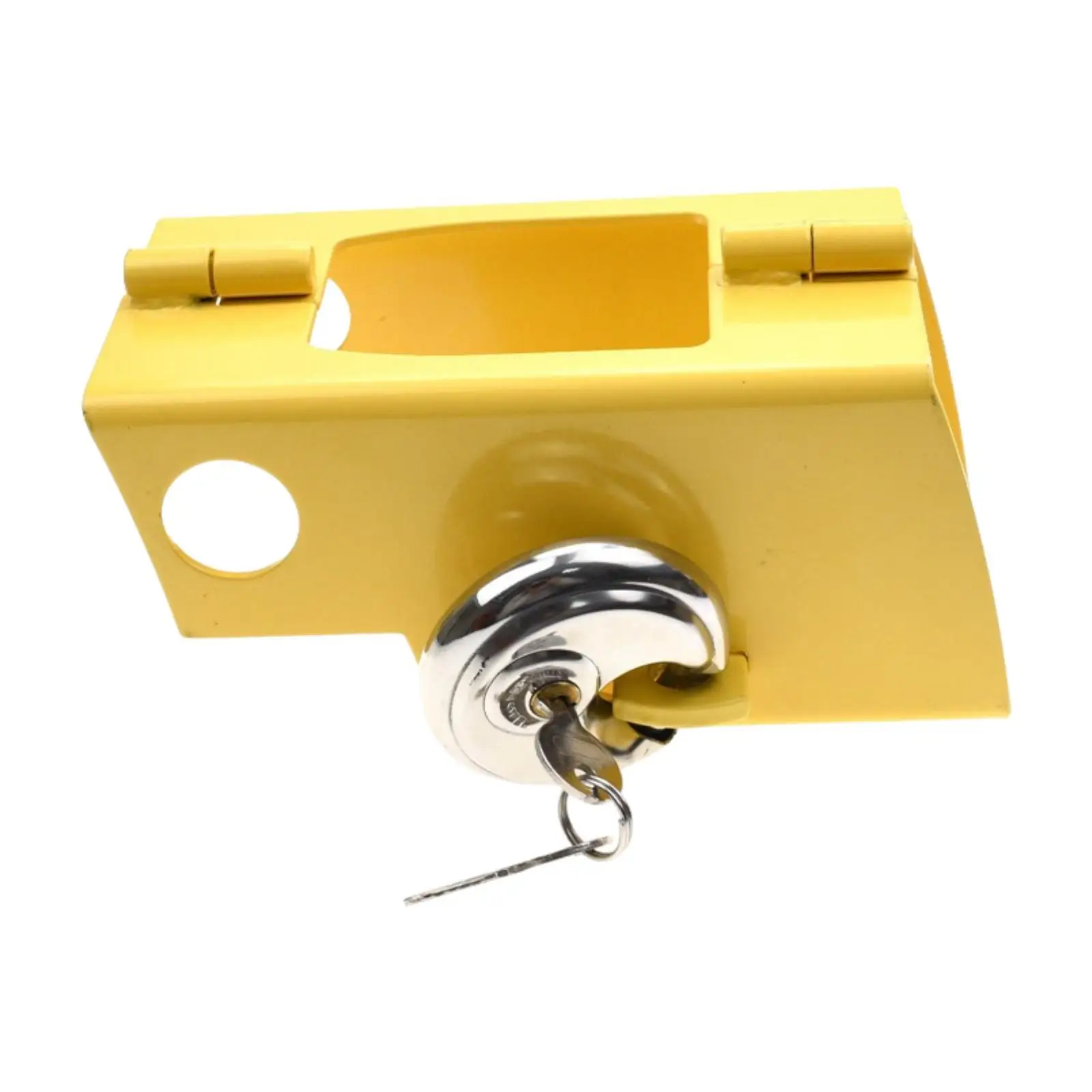 Trailer Coupler Lock Heavy Duty Professional Camper Accessories Bright Yellow Sturdy Practical Trailer Lock for Trailer Trucks