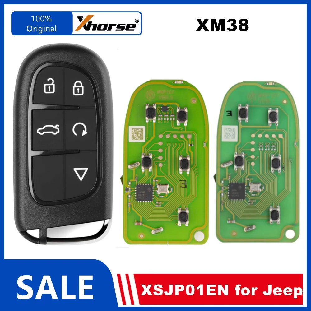 

1/2/5 Piece XHORSE XM38 XSJP01EN for Jeep Type 2 Style Universal Smart Keys 5 Buttons English Version