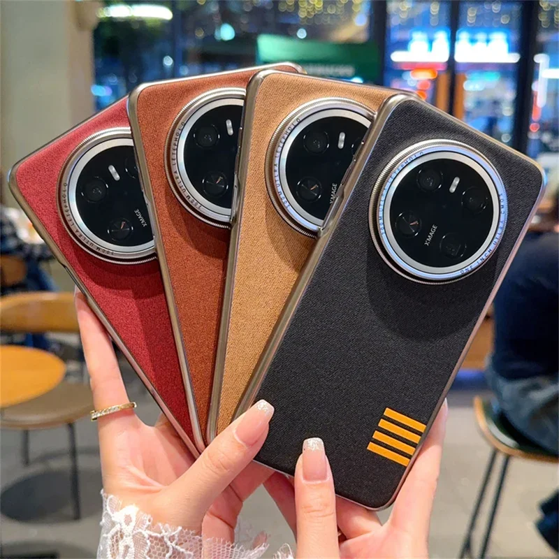 

Case For Huawei Mate 70 Pro Case Coated Soft Leather Plated Camera Lens Protective Shockproof Bumper Back Cover