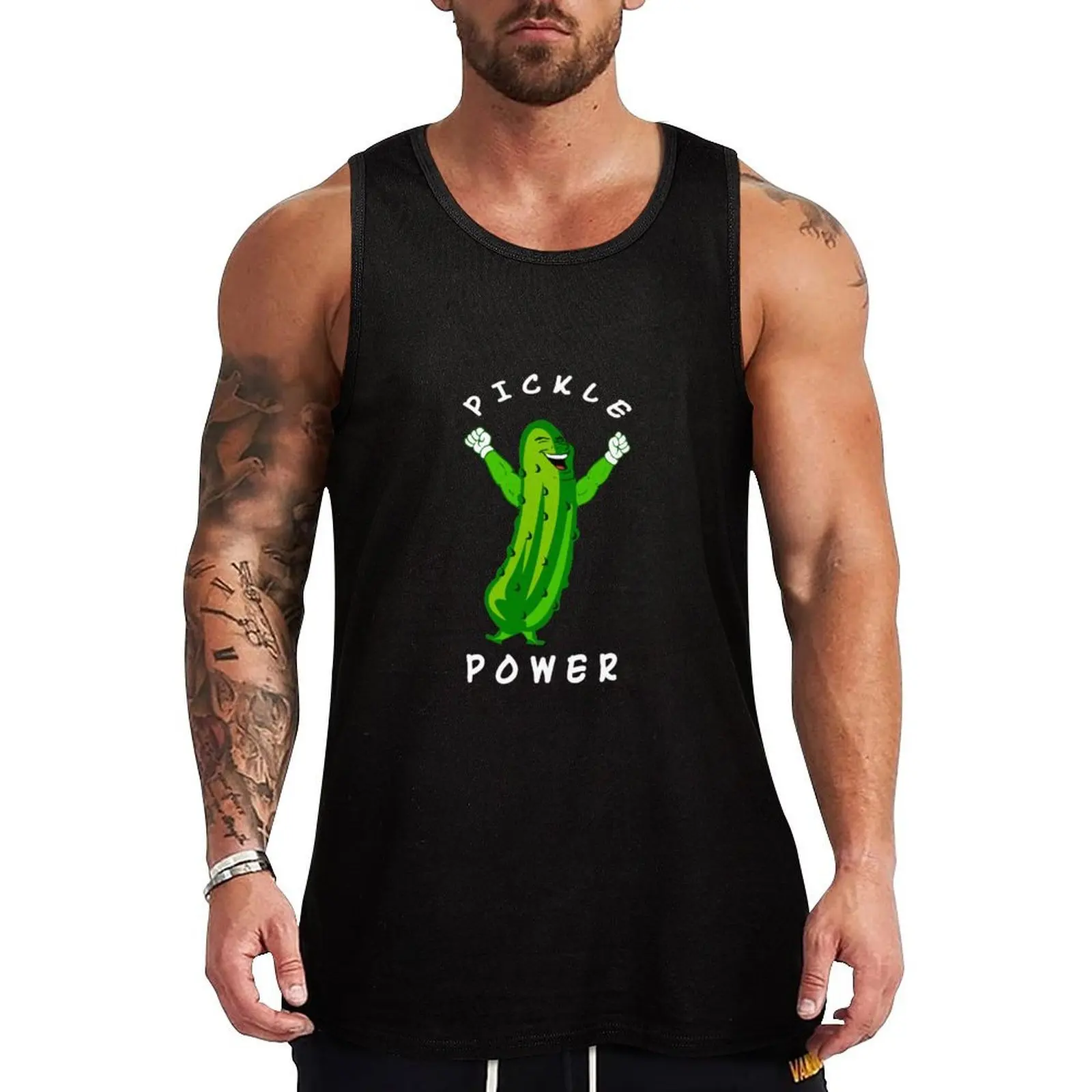 

Funny Pickle Power Tank Top sleeveless jackets sleeveless vest men Men's summer clothes 2025